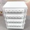 Soporte de exhibición para colgar en la oreja, soporte eléctrico automático para joyas, transmisión en vivo, acrílico, 1 aretes de celebridad de internet, rotación manual, estilo neutro