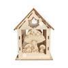 Cabana Decorativa de Madeira Luminosa de Páscoa Transfronteiriça Criativa de Outono Festa de Feriado Pingente de Madeira para Casa