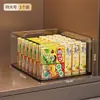 Caja de almacenamiento de gabinete para organizar artículos varios y bocadillos, cesta de almacenamiento transparente, caja de almacenamiento rectangular transparente de acrílico para escritorio