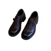 Zapatos de Cuero Gruesos Estilo Británico de Nicho para Mujer, Modelo Nuevo con Hebilla de Cinturón, Tacón Grueso, Mocasines Versátiles de Moda