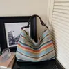 Bolsas de Palha Tecidas para Mulheres de Comércio Exterior, Nova Tendência 2026 Moda Primavera e Verão Bolsa de Ombro, Bolsa Tote de Palha Grande Capacidade para o Dia a Dia