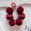 Nueva cadena colgante de pompón colorido de felpa, decoración para funda de teléfono, accesorio de anillo de resorte pintado creativo, decoración para bolso de mujer