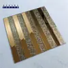 Espelho Mosaico Autoadesivo com Borda Fresada Longa Adesivos de Parede Azulejos de Parede de Fundo Ktv Bar Coluna Envolvimento Borda de Espelho Vertical Fresada