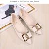 Sapatos Rasteirinhas de Bico Fino 2023 Primavera & Outono Novos Versátil Pequeno Perfumado Sapatos Boina Boca Rasa Sapatos Suaves Rasteirinhas de Couro Macio para Mulheres Verão