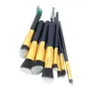 Conjunto de Pincéis de Maquiagem de Alta Qualidade Feito Sob Medida de Fábrica OEM com Pelo Animal para Pó, Blush, Sombra e Corretivo