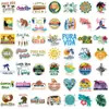 50 Adesivos da Costa Rica para Decorar Malas, Cadernos, Guitarras à Prova d'Água, Adesivos DIY Removíveis Sem Repetição