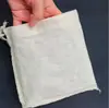 Bolsas de Algodão e Linho com Cordão em Estoque, Sacos de Tecido Liso para Alimentos, Sacos de Armazenamento para Joias, Personalizáveis com Logo DIY
