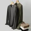 300g terciopelo de palillo temperatura constante para hombre doble cara base de terciopelo cuello redondo cálido manga larga camiseta otoño e invierno