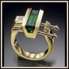 Zhen Rong desea que AliExpress y Amazon suministren entre fronteras un anillo moderno de perla esmeralda chapado en oro para mujer.
