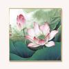 Pintura Decorativa de Lótus Estilo Chinês Novo Pintura de Parede Suspensa para Quarto Sala de Estar Sala de Jantar Pintura de Parede com Lótus e Carpas Entrada Banheiro Mural
