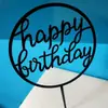 Pacote com 10 Unidades Direto da Fábrica Acrílico Feliz Aniversário Topper para Bolo Plug-in para Bolo Enfeites Decorativos para Bolo