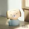 Celebridad de internet escritorio caricatura oso cabeza torcida muñeco transpirable pintado cerámica planta suculenta maceta pequeña interior decoración del hogar