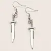 Pendientes de Daga Pequeña Estilo Punk de Moda Retro Sencillo Espada Aleación Joyería