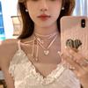 Collar Choker de Encaje Lazo Rosa Amor Cadena Clavícula Puramente Femenino Accesorios Estilo Ballet Verano