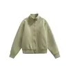 Suéter de punto ADAM BO con media cremallera y cuello alto, chaqueta de plumas, color liso, corte holgado, versátil, cárdigan cálido para otoño e invierno