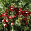 Adornos de campana de Navidad, decoraciones de piña de Navidad, decoraciones de escena de Navidad, decoraciones colgantes para coche, decoraciones de lazo de terciopelo, decoraciones colgantes para puerta - todo en stock