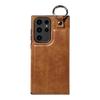 Aplicable a Samsung S23PLUS funda de cuero para teléfono móvil con patrón de lichi de apertura izquierda y derecha S23FE tarjetero protección resistente a caídas