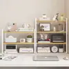 Estante de Livros Multicamadas na Mesa, Estante Simples, Suporte Organizador de Armazenamento para Mesa de Escritório, Organizador de Organização para Mesa, Suporte de Armazenamento