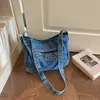 Bolsa de Axila Xiaomi Estilo Coreano Simples Grande Capacidade Moda Chique para o Dia a Dia Bolsa de Ombro Único Bolsa Transversal para Motociclista com Rebites