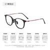 Armazón de Gafas Cuadrado Estilo Coreano Marrón Claro Ultra Ligero de Titanio Puro Gafas Artísticas Anti Luz Azul Miopía Mismo Estilo que Celebridad de Internet Venta al por Mayor 369