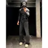 Jeans Retro Americanos de Pierna Ancha para Hombres y Mujeres, Otoño/Invierno 2026, Cintura Alta, Adelgazantes, Caída Suelta, Estilo Relajado, Pantalones de Largo Hasta el Suelo