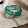 Pulseira Aberta Estilo Vintage Banhada a Ouro Genuíno Madrepérola Moda Retrô Versátil Pulseira Simples Elegante para o Dia a Dia Joias Femininas