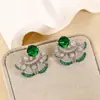 Nuevos Pendientes Estilo Ins para Mujer, Exquisitos y Lujosos Pendientes Plisados con Forma de Abanico Pequeño, Pendientes y Accesorios Recomendados de Venta Caliente