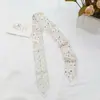 Pañuelo de seda con pintura al óleo retro francesa de verano, cinta larga estrecha de primavera y otoño, diadema floral, pañuelo decorativo para el cuello, cinta para atar al bolso
