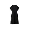 Vestido Curto de Algodão Solto Sumeihui 2026 Nova Coleção Primavera/Verão Estilo Jil Roupas Simples para o Trabalho Vestido Camisa com Gravata