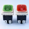 Interruptor Rocker Kcd4 Vermelho e Verde de 4 Pinos e 2 Velocidades em Formato de Barco, Resistência a Altas Temperaturas e Retardante de Chama Certificado Cb Ce Cqc Etl Tuv