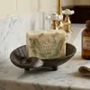Plato de jabón decorativo de hierro fundido con forma de concha, minimalista moderno retro, estante de drenaje, decoración de escritorio, caja de almacenamiento pequeña