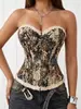 Comércio Exterior Moda Europeia e Americana forte suporte espartilho espinha de peixe peça externa afinar cintura top afinar regata controle barriga corpete para mulheres