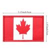 Punto transfronterizo para tejido de bandera canadiense Marca gancho y bucle bordado Etiqueta Hoja de Arce Venta al por mayor marca registrada de bandera nacional