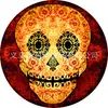 Diy4131 Calavera Personalizada Cruz Fronteriza Piedra de Tiempo Cristal Cristal Redondo Parche Accesorios Al Por Mayor