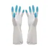 Guantes de Plástico de Goma Impermeables con Patrón Imprimible para Lavar Platos, Limpieza del Hogar, para Mujer