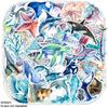 50 piezas pintura a tinta animal marino pegatinas graffiti mundo submarino creativo decorativo impermeable pegatinas personalizadas