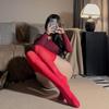 Meias Femininas Sexy de Seda Finas Sem Aro Tubo Longo de Óleo Meia Lisa Acima do Joelho Meias Nuas Refletivas Puras Meias Altas de Óleo de Cavalo