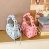 2026 Bolsa Transversal Pequena Leve de Grande Capacidade, Estilosa, Bonita, Fresca, Floral, Doce, Bolsa de Mão Plissada, Bolsa de Ombro, Bolsa de Braço