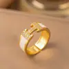 Anillo de Zirconia Micropavimentada Nuevo Transfronterizo Celebridad de Internet para Mujer, Anillo de Dedo Índice de Lujo Ligero de Moda de Gama Alta para Mujer con Apertura Ajustable