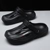 Sapatos Croc Masculinos Verão Aumentando Solado Grosso Antiderrapante Chinelos Respiráveis Eva Macio Resistente ao Desgaste Chulé Praia Roupa Exterior Chinelos Baotou