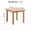 Mesa Cuadrada de Bambú Engrosada de Pies Mesa Cuadrada Simple Mesa de Comedor Simple Mesa de Comedor para Snacks Mesa Cuadrada de Madera Maciza Escritorio Hogar