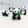 Llavero colgante de panda gigante artificial de PVC, súper lindo, para hacer uno mismo, con micropaisaje, adornos de panda, venta al por mayor