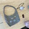2026 Nuevo Bolso de Mano de Dibujos Animados Lindo para Mujer, Nuevo Bolso de Lona a Cuadros para Mujer con Cuerda de Algodón, Bolso Tote Versátil para el Trayecto