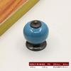 Cross-border Color Zinc Alloy Ceramic Cabinet Door Handle Clothes Cabinet Fashion Handle Furniture Accessories Single Hole Drawer Handle