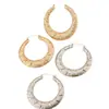 Pendientes de Aro Lisos con Textura Estilo Dulce y Fresco Chica Picante, Moda de Alta Gama para Asistir a Banquetes y Fiestas