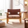 Sillón de sofá de cuero de diseño silla estilo italiano minimalista para el hogar respaldo ajustable B&B hotel lujo ligero recliner de ocio