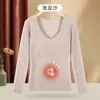 Top Térmico de Manga Larga con Forro de Polar para Otoño e Invierno, Chaleco Cálido para Mujer, Tallas Grandes, No Necesita Sujetador, Capa Base Sin Costuras