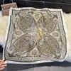 Bufanda de Seda Nueva de Primavera y Otoño Cinta para la Cabeza Accesorios para el Cabello Florales Patrón de Cachemir Versátil Temperamento Fabricante de Gama Alta Entrega al por Mayor