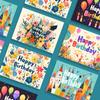 Cartões de Aniversário Internacionais em Inglês, Bênçãos de Feriado, Lembrancinhas, Presentes, Decorações Florais para Bolo, Cartões de Mensagem, Cartões Pequenos