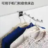 Colgador de ropa para mesita de noche de dormitorio, tubo cuadrado con 7 perlas, perchero de barra transversal, accesorios para estante de puesto de mercado nocturno